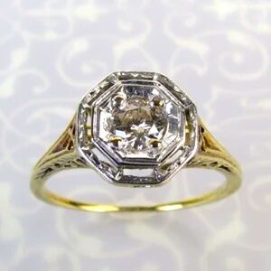 art deco ring comes with appraisal $2350